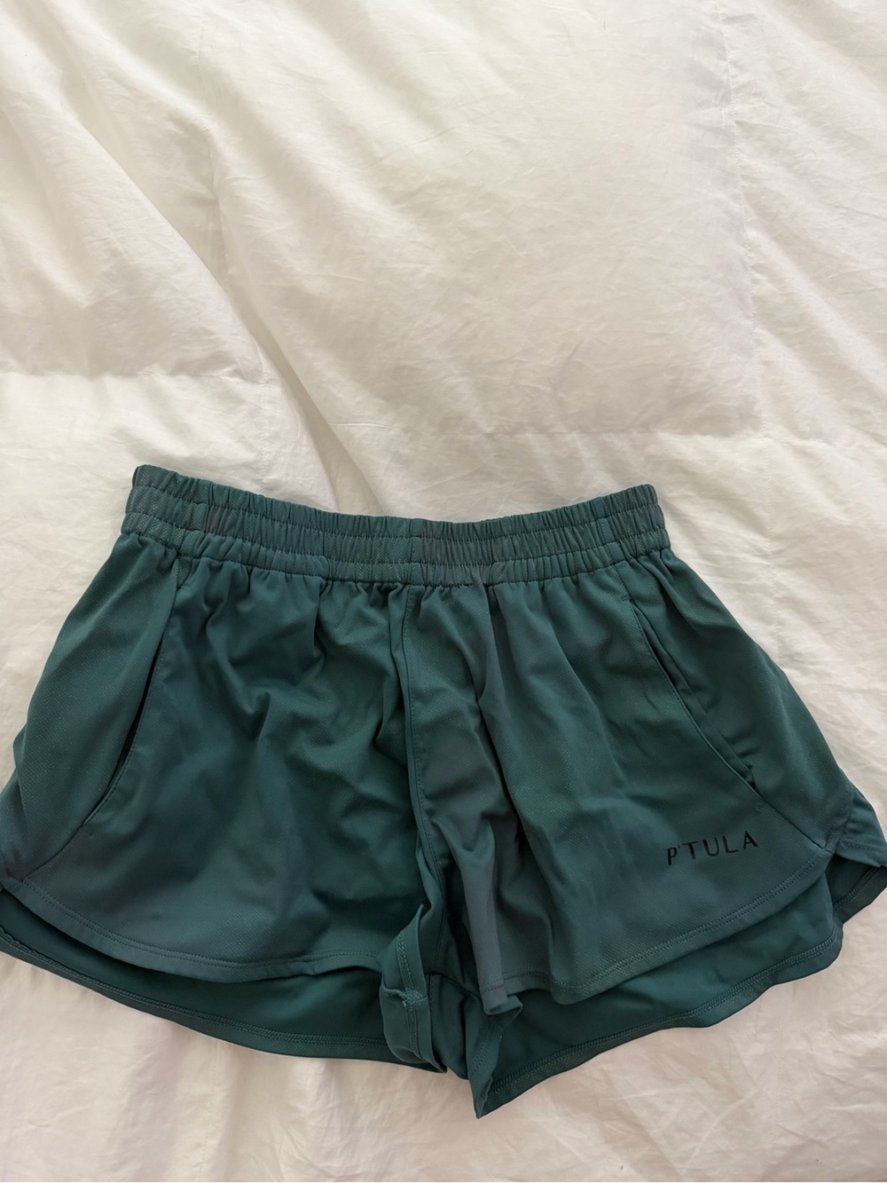 P'tula Teal Green Women's Athletic Shorts